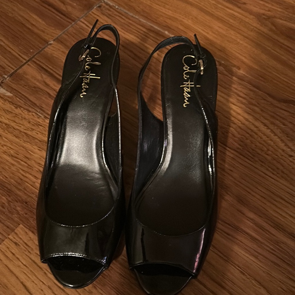 Cole Haan Peep Toe Ankle Strap Pump